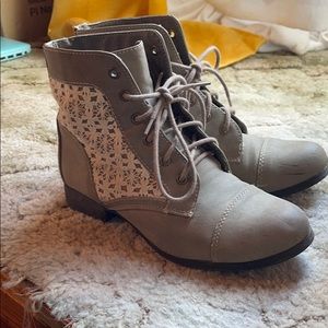 Olive green Combat boots